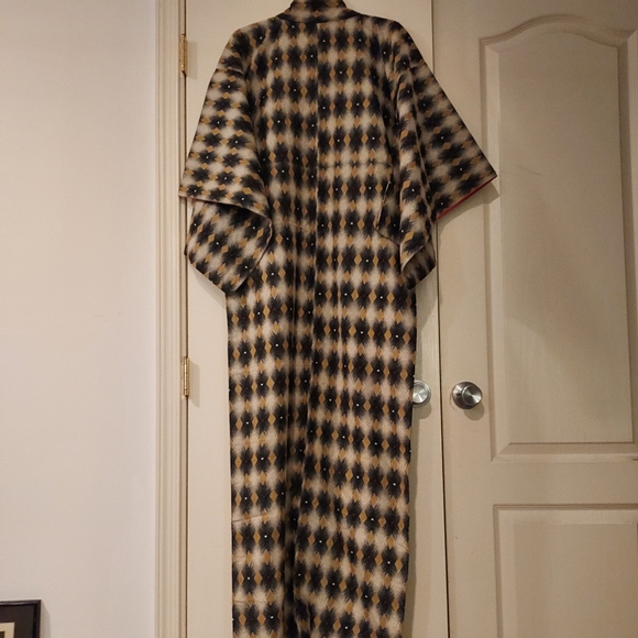 Vintage 30's - 40's geometric Art Deco silk kimono from Japan - Picture 13 of 16